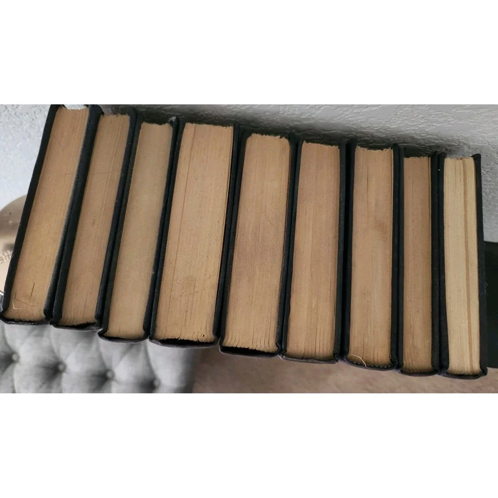 Vtg Book League America Puritan‎ Liberty Set (9) HC 1940s Navy Blue Gold Books